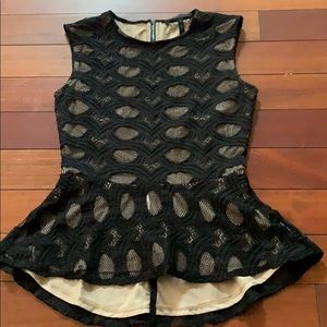 Bcbg maxazria xs black lace top